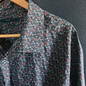 Perry Ellis Floral Button Down